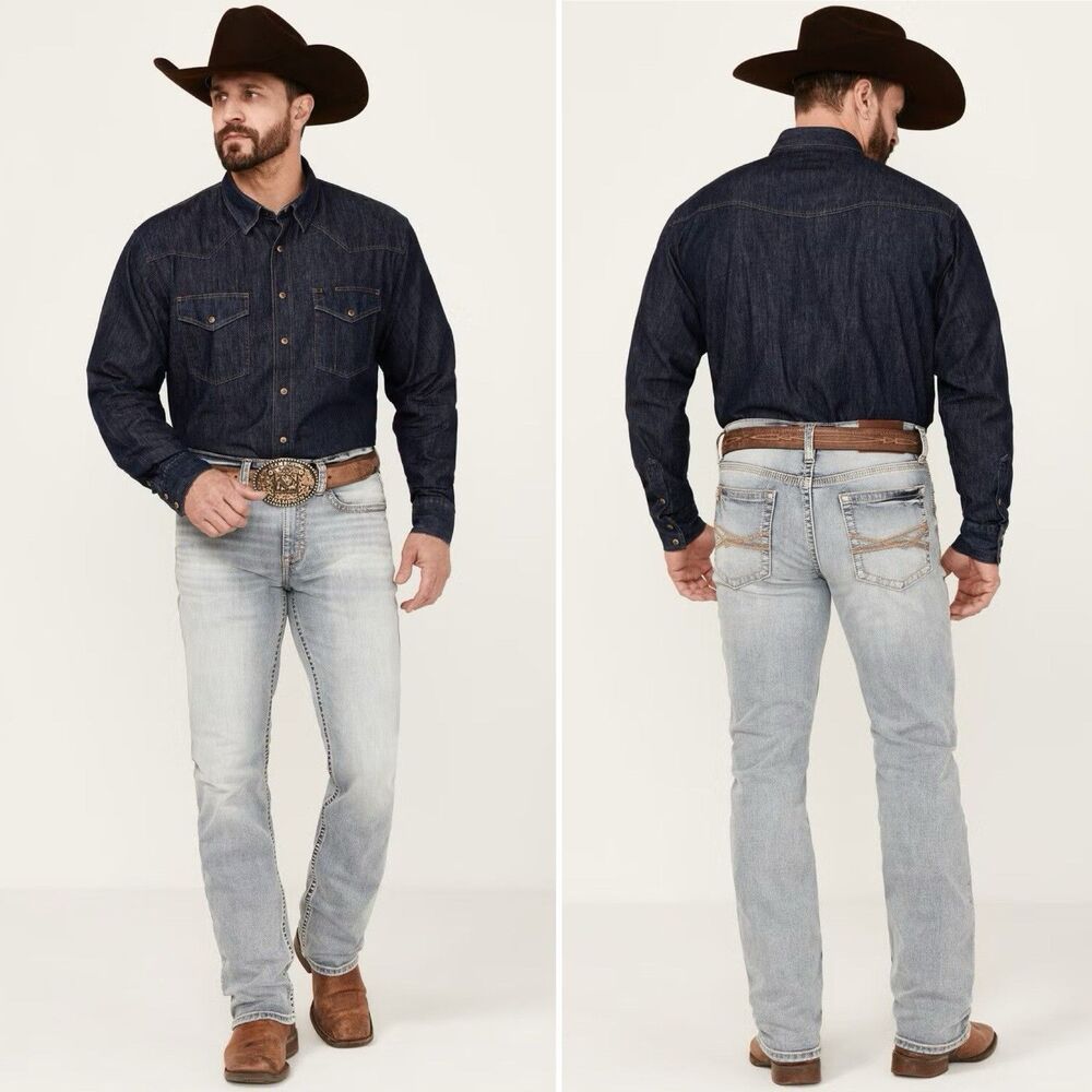 RANK 458 MEN'S RINGO SLIM STRAIGHT 32x32 PERFORMANCE STRETCH DENIM JEANS NWT - Picture 7 of 16